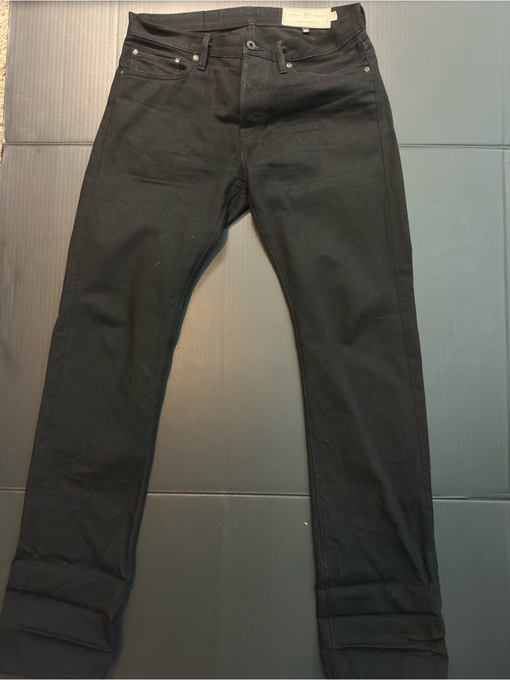 Rogue Territory Stanton 11oz Stealthr Selvedge Jeans Black Slim Taper 32 US made